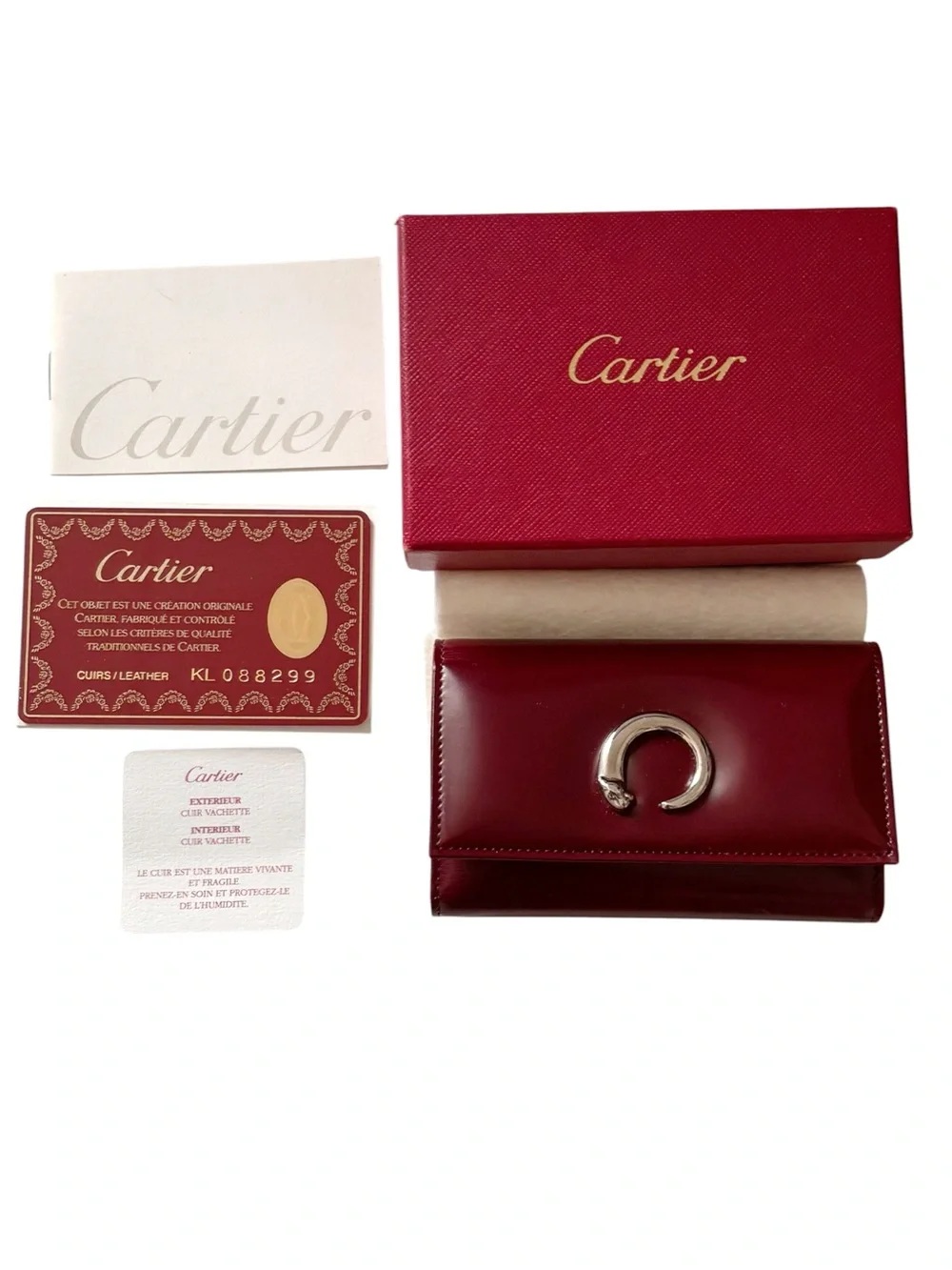 CARTIER Vintage Must Key Holder With Cards And Box